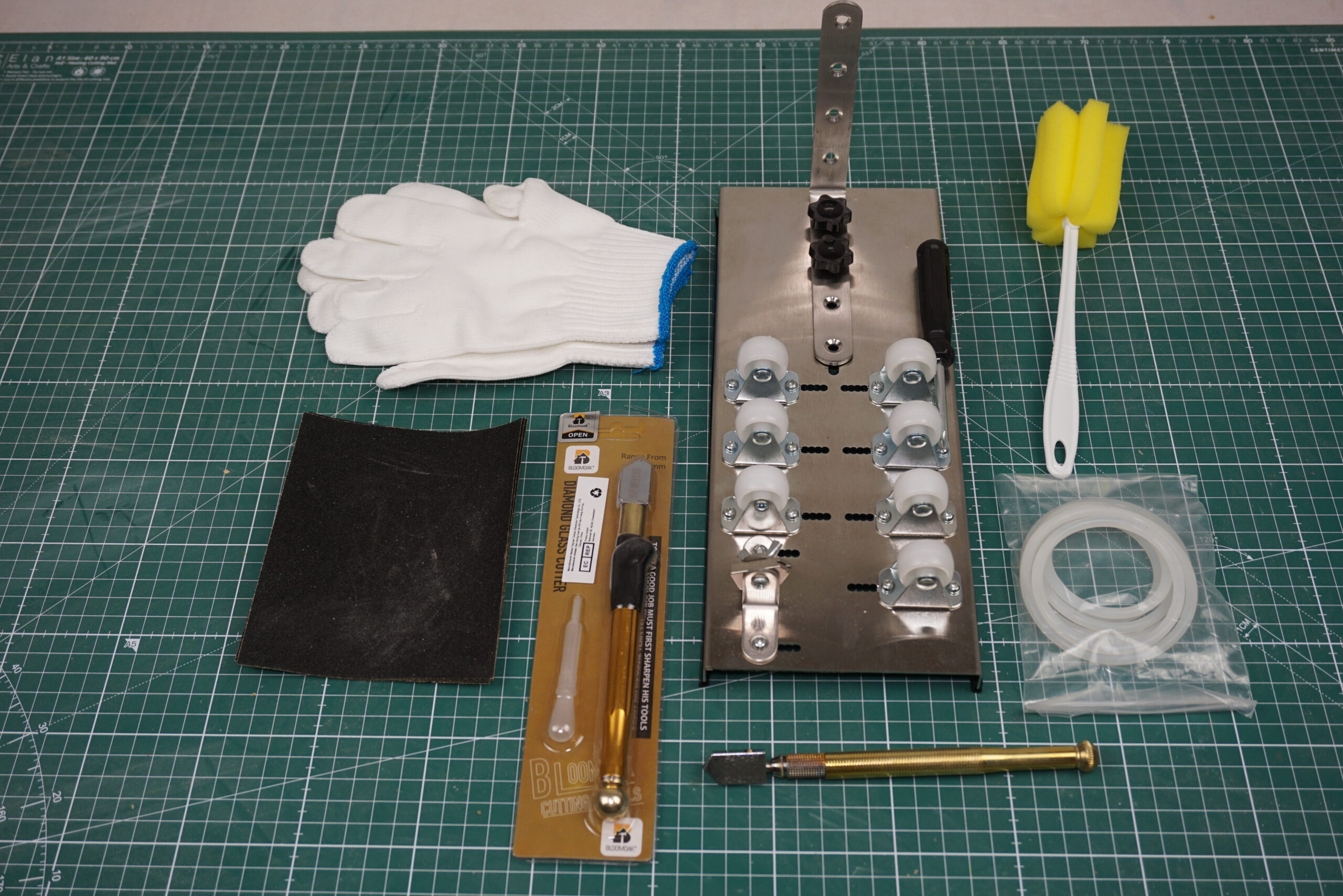 Glasflaschenschneider-Komplettset für runde Flaschen mit Glasschneidern und Zubehör – Bild 3